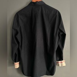 Mens Large Burberry Slim Fit Monogram Motif Stretch Cotton Poplin Shirt